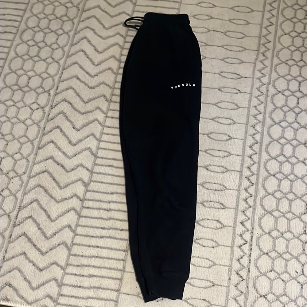 YoungLA Mens Black Joggers
